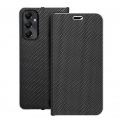Peňaženkové puzdro LUNA Book Carbon na Samsung Galaxy A05s Uhlíkové vlákno, Elegant  Čierny