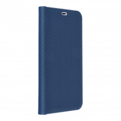 Peňaženkové puzdro LUNA Book Carbon na XIAOMI Redmi 13C Uhlíkové vlákno, Elegant Modrý
