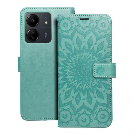 Peňaženkové puzdro MEZZO Book na XIAOMI Redmi 13C Mandala Zelený