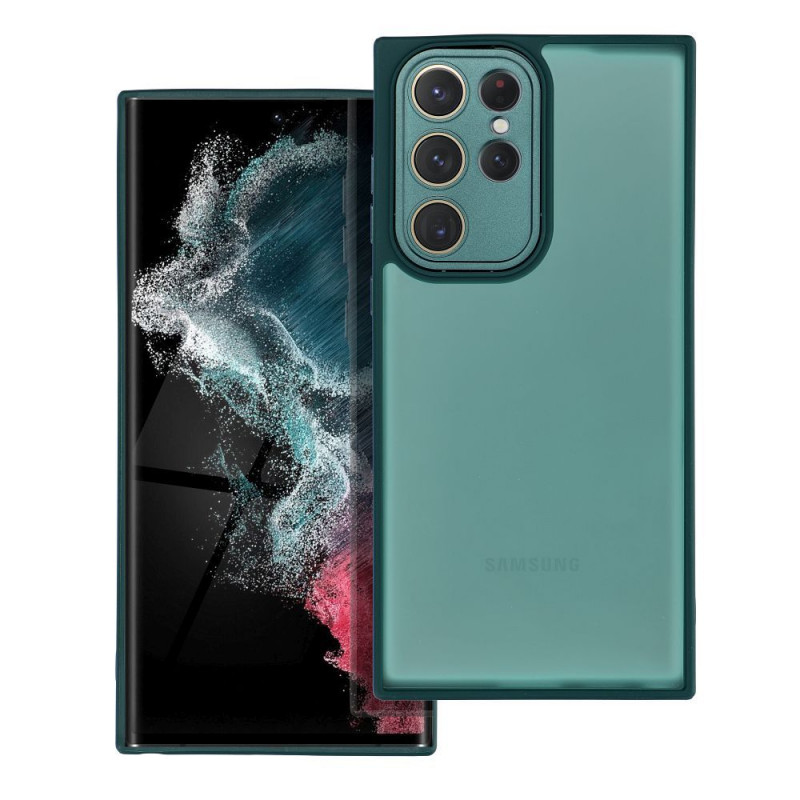 Kryt VARIETE na Samsung Galaxy S22 Ultra Elegant  Tmavo zelený