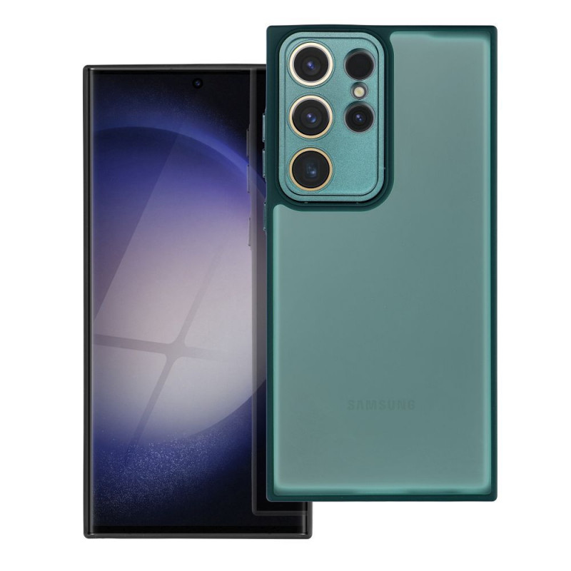 Kryt VARIETE na Samsung Galaxy S23 Ultra 5G Elegant  Tmavo zelený