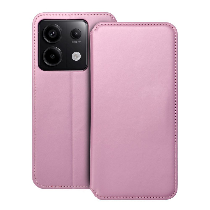 Peňaženkové puzdro Dual Pocket book na XIAOMI Redmi Note 13 Pro 5G Svetlo ružový