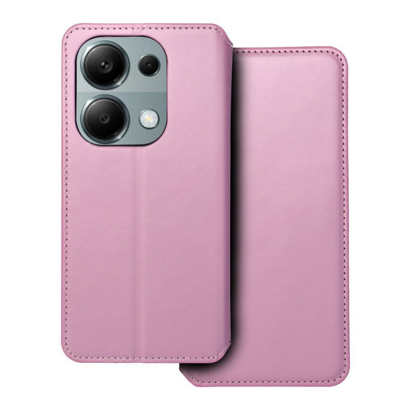 Peňaženkové puzdro Dual Pocket book na XIAOMI Redmi Note 13 Pro 4G Svetlo ružový