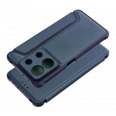 Peňaženkové puzdro Razor Book na XIAOMI Redmi Note 13 5G Uhlíkové vlákno, Karbónový vzor  Modrý