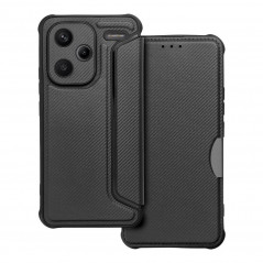 Peňaženkové puzdro Razor Book na XIAOMI Redmi Note 13 Pro Plus 5G Uhlíkové vlákno, Karbónový vzor  Čierny