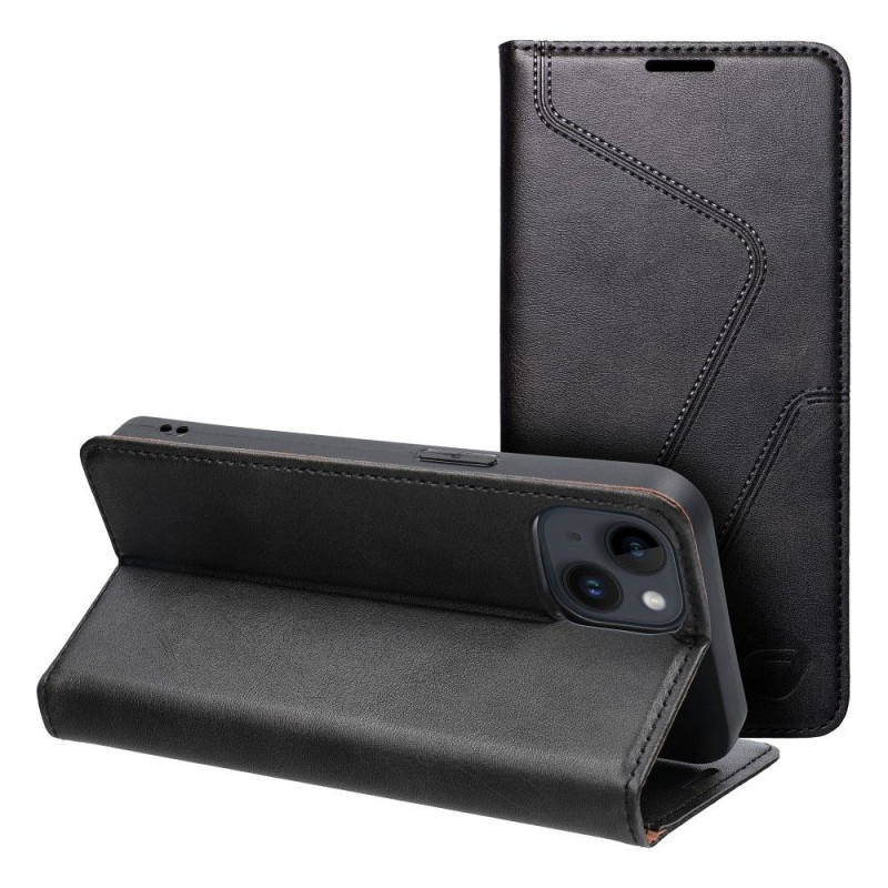 Peňaženkové puzdro Forcell F-PROTECT RFID Blocker Book na Apple iPhone 14 Elegant  Čierny