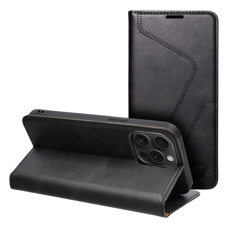 Peňaženkové puzdro Forcell F-PROTECT RFID Blocker Book na Apple iPhone 15 Pro Max Elegant  Čierny