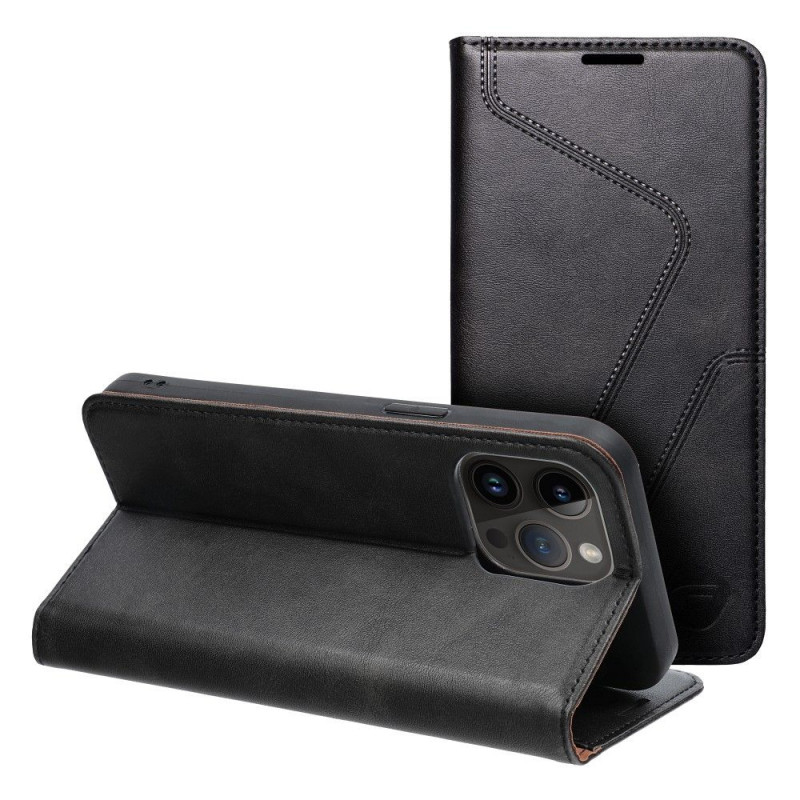 Peňaženkové puzdro Forcell F-PROTECT RFID Blocker Book na Apple iPhone 14 Pro Max Elegant  Čierny
