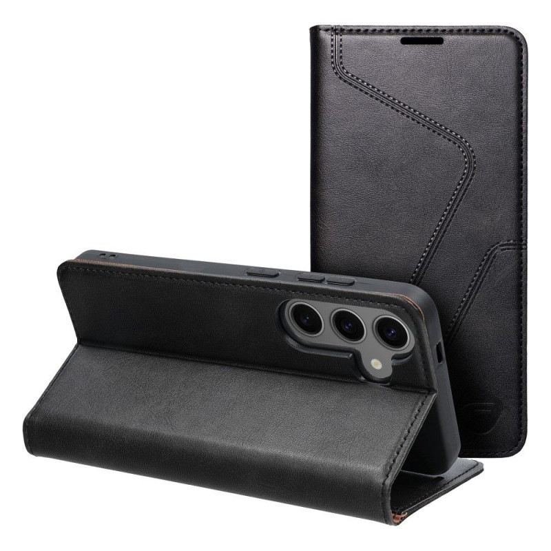 Peňaženkové puzdro Forcell F-PROTECT RFID Blocker Book na Samsung Galaxy S24 Elegant  Čierny