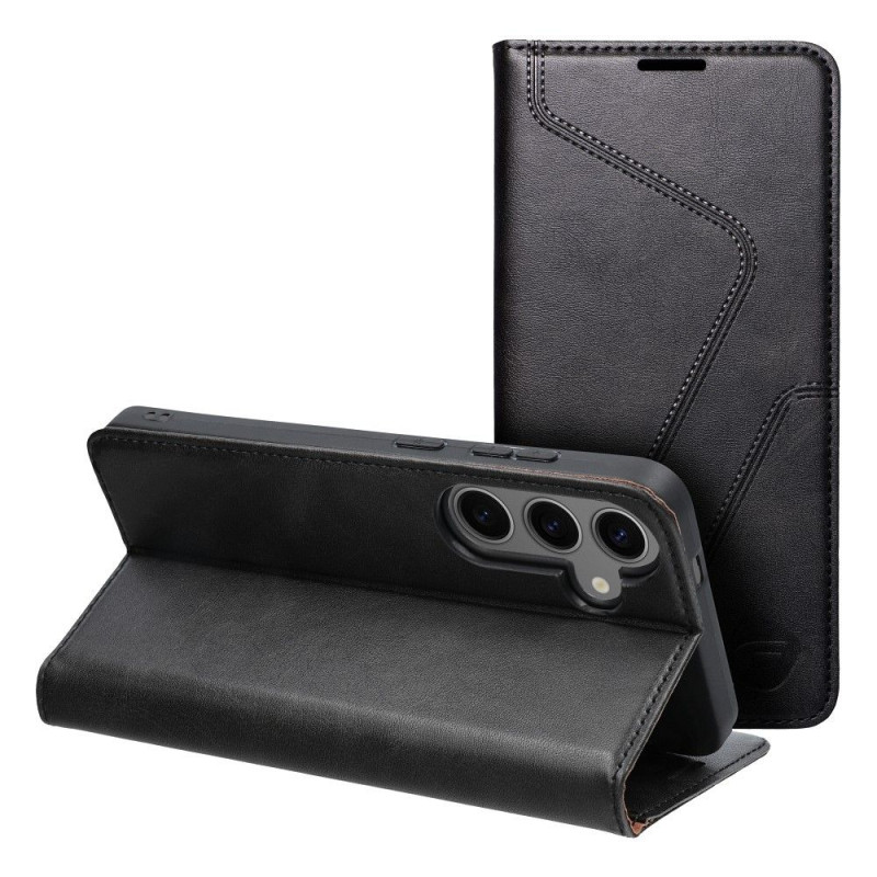 Peňaženkové puzdro Forcell F-PROTECT RFID Blocker Book na Samsung Galaxy S24 PLUS Elegant  Čierny