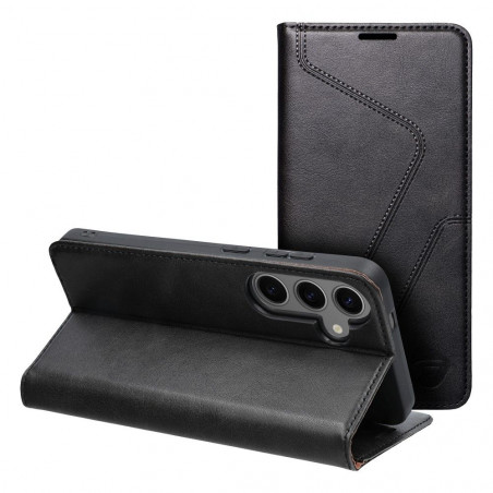 Peňaženkové puzdro Forcell F-PROTECT RFID Blocker Book na Samsung Galaxy S24 PLUS Elegant Čierny