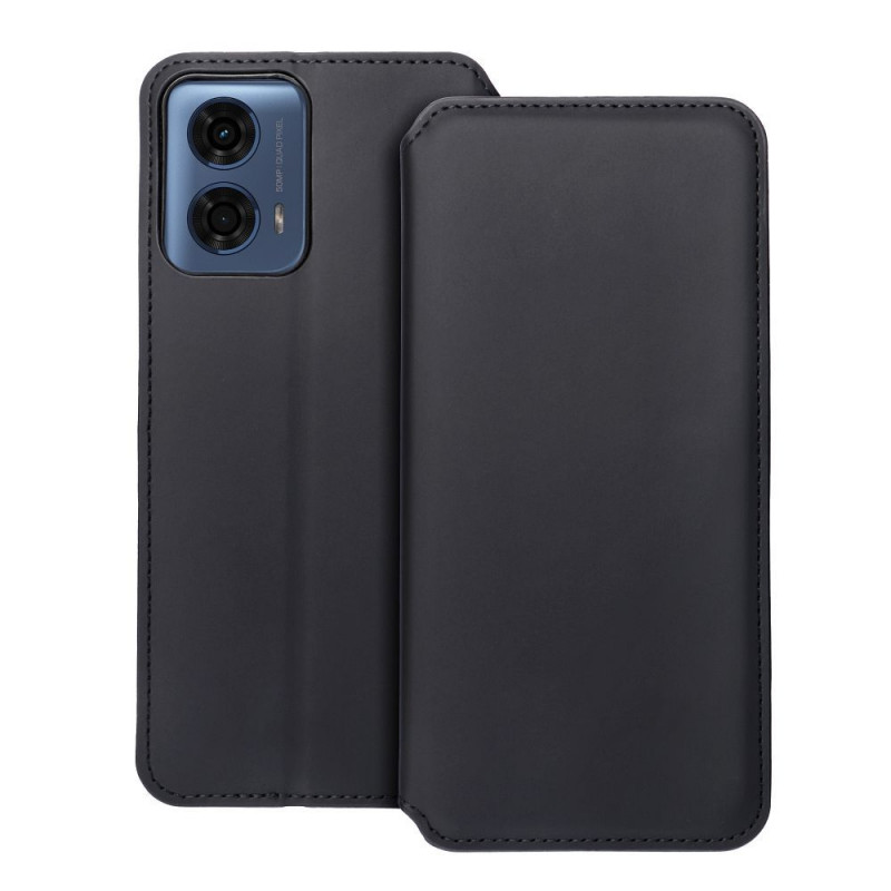 Peňaženkové puzdro Dual Pocket book na Motorola Moto G24 Čierny