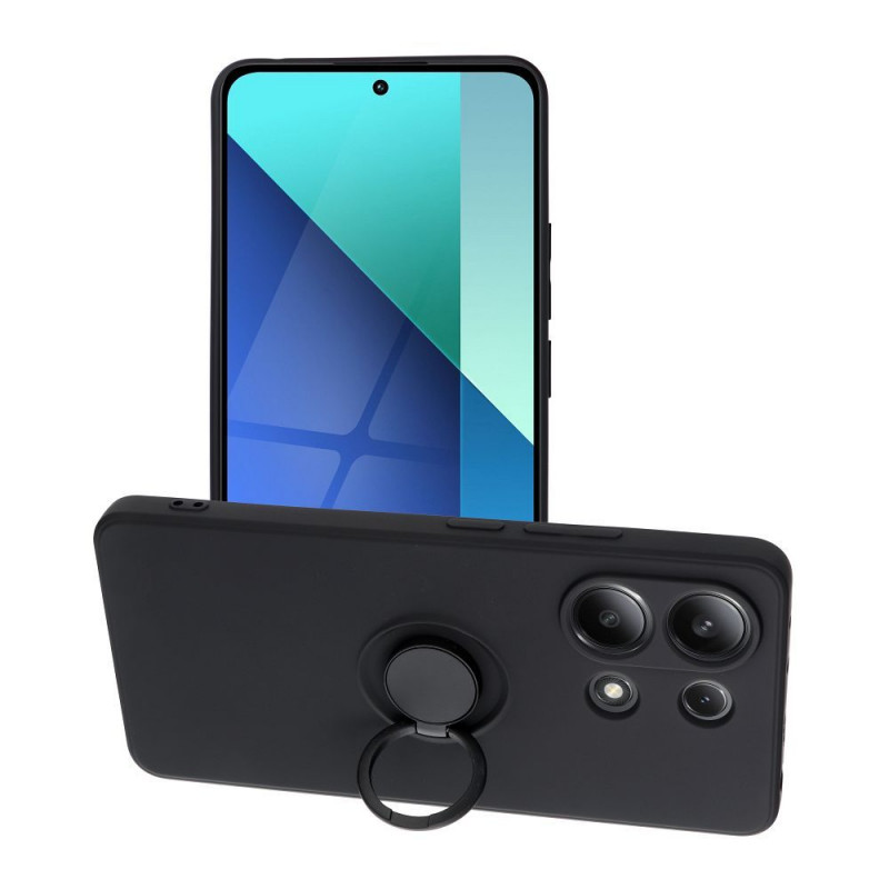 Kryt Silicone ring na XIAOMI Redmi Note 13 4G Čierny