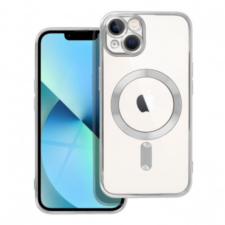 Kryt Electro Mag na Apple iPhone 13 MagSAFE Strieborný