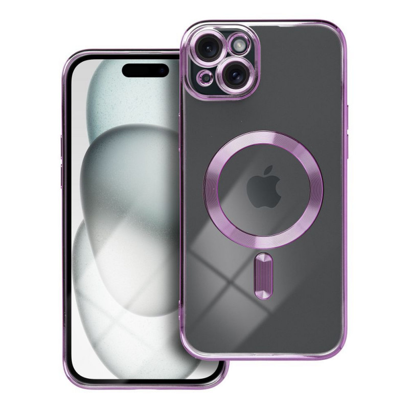 Kryt Electro Mag na Apple iPhone 15 Plus MagSAFE  Hlboká fialová