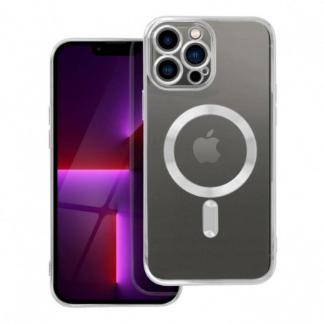 Kryt Electro Mag na Apple iPhone 13 Pro Max MagSAFE Strieborný