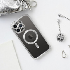 Kryt Electro Mag na Apple iPhone 14 MagSAFE  Strieborný
