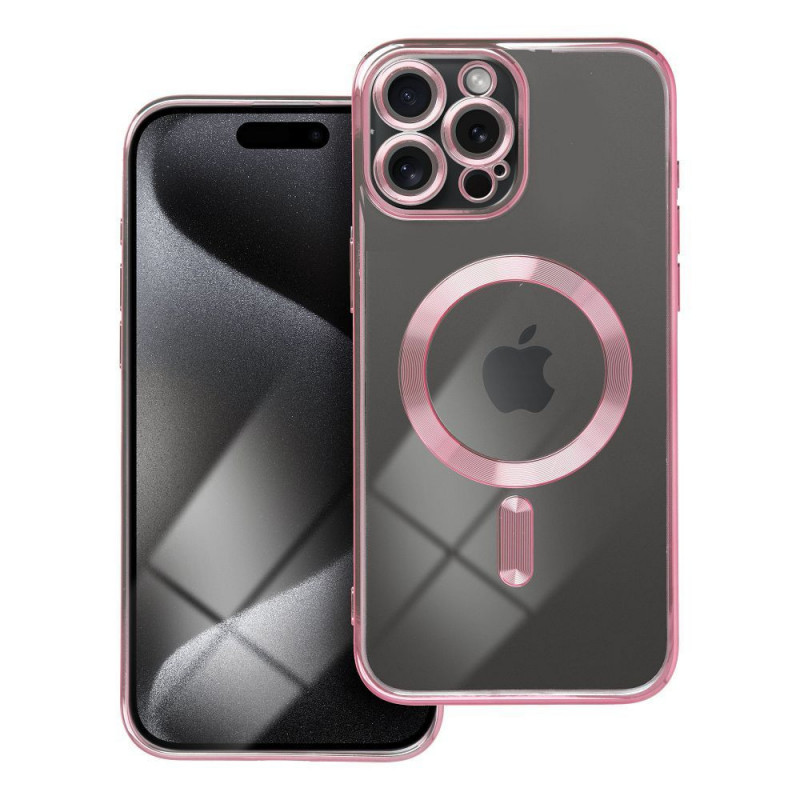 Kryt Electro Mag na Apple iPhone 15 Pro Max MagSAFE  Ružovo-zlatý