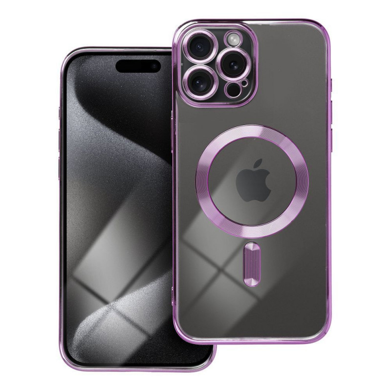 Kryt Electro Mag na Apple iPhone 15 Pro Max MagSAFE  Hlboká fialová