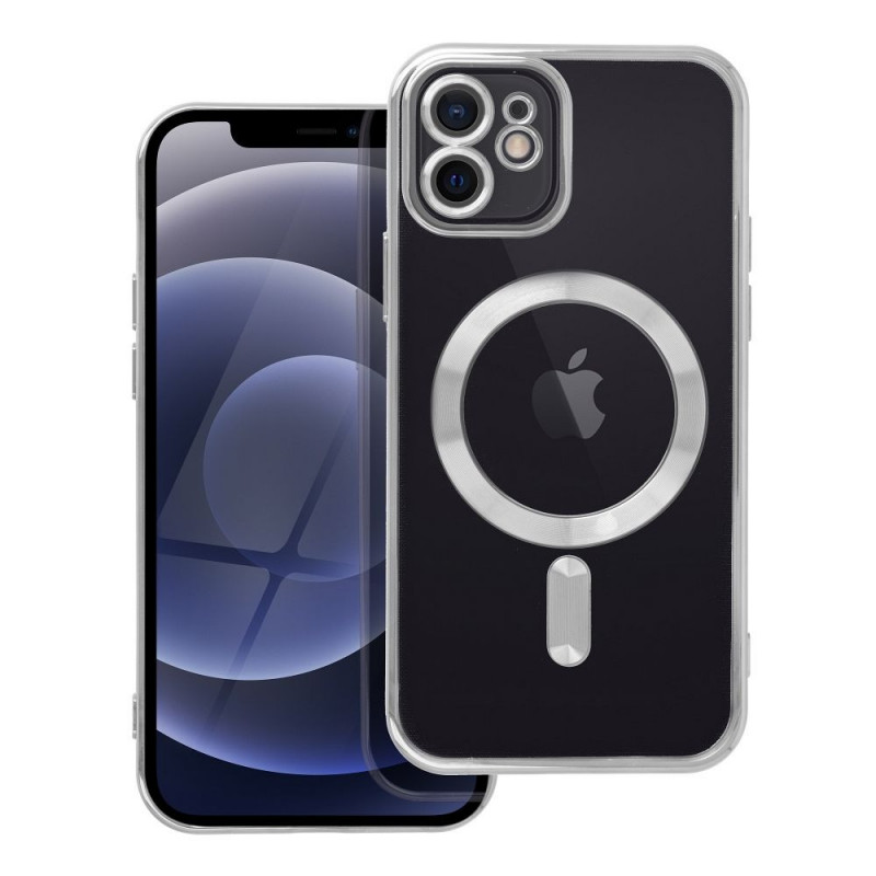 Kryt Electro Mag na Apple iPhone 12 MagSAFE  Strieborný