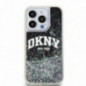 Kryt DKNY Liquid Glitters Arch Logo na Apple iPhone 14 Pro Čierny