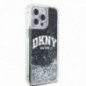 Kryt DKNY Liquid Glitters Arch Logo na Apple iPhone 14 Pro Max Čierny