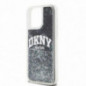 Kryt DKNY Liquid Glitters Arch Logo na Apple iPhone 14 Pro Max Čierny