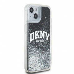 Kryt DKNY Liquid Glitters Arch Logo na Apple iPhone 15 Čierny
