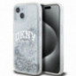 Kryt DKNY Liquid Glitters Arch Logo na Apple iPhone 15 Biely