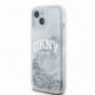 Kryt DKNY Liquid Glitters Arch Logo na Apple iPhone 15 Biely