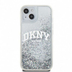 Kryt DKNY Liquid Glitters Arch Logo na Apple iPhone 15 Biely