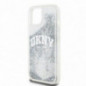 Kryt DKNY Liquid Glitters Arch Logo na Apple iPhone 15 Biely