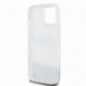 Kryt DKNY Liquid Glitters Arch Logo na Apple iPhone 15 Biely