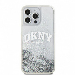 Kryt DKNY Liquid Glitters Arch Logo na Apple iPhone 15 Pro Max Biely