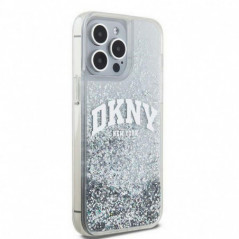 Kryt DKNY Liquid Glitters Arch Logo na Apple iPhone 15 Pro Max Biely