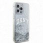 Kryt DKNY Liquid Glitters Arch Logo na Apple iPhone 15 Pro Max Biely