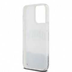 Kryt DKNY Liquid Glitters Arch Logo na Apple iPhone 15 Pro Max Biely