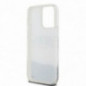 Kryt DKNY Liquid Glitters Arch Logo na Apple iPhone 15 Pro Max Biely