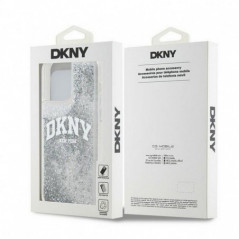 Kryt DKNY Liquid Glitters Arch Logo na Apple iPhone 15 Pro Max Biely
