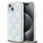 Kryt DKNY Liquid Glitters Checkered Pattern na Apple iPhone 15 Biely