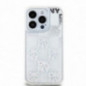 Kryt DKNY Liquid Glitters Checkered Pattern na Apple iPhone 15 Pro Biely