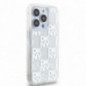 Kryt DKNY Liquid Glitters Checkered Pattern na Apple iPhone 15 Pro Biely