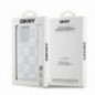 Kryt DKNY Liquid Glitters Checkered Pattern na Apple iPhone 15 Pro Biely