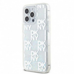 Kryt DKNY Liquid Glitters Checkered Pattern na Apple iPhone 15 Pro Max Biely