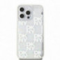 Kryt DKNY Liquid Glitters Checkered Pattern na Apple iPhone 15 Pro Max Biely