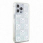 Kryt DKNY Liquid Glitters Checkered Pattern na Apple iPhone 15 Pro Max Biely