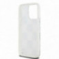 Kryt DKNY Liquid Glitters Checkered Pattern na Apple iPhone 15 Pro Max Biely