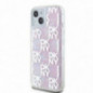Kryt DKNY Liquid Glitters Checkered Pattern na Apple iPhone 15 Ružový