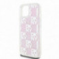 Kryt DKNY Liquid Glitters Checkered Pattern na Apple iPhone 15 Ružový