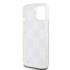 Kryt DKNY Liquid Glitters Checkered Pattern na Apple iPhone 15 Ružový